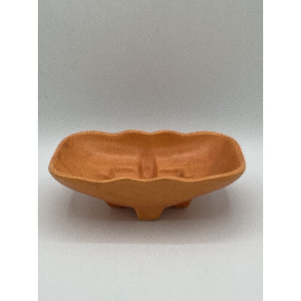 McCoy Bowl Vintage Hand Made Three Footed Pottery